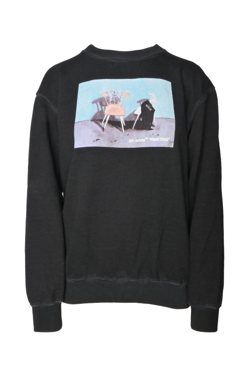 Off White Size XS Painting Chair Crewneck Sweatshirt