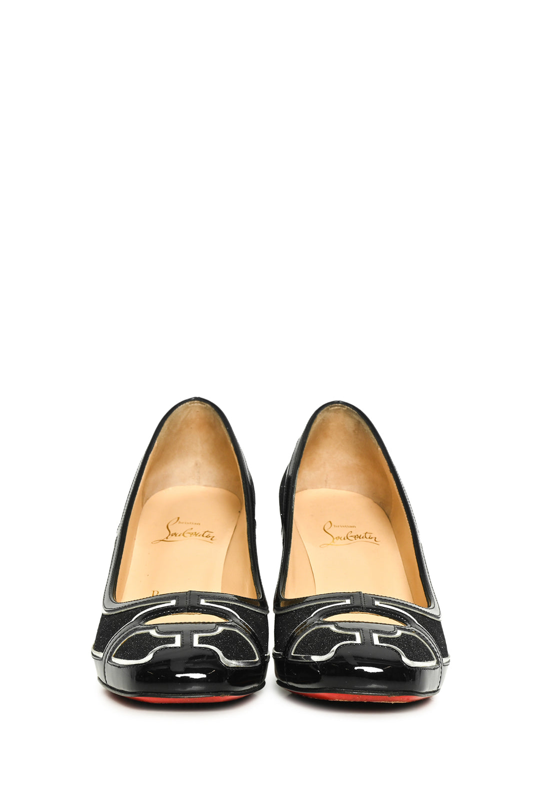Christian Louboutin Size 35.5 Interior Design Glitter Pumps