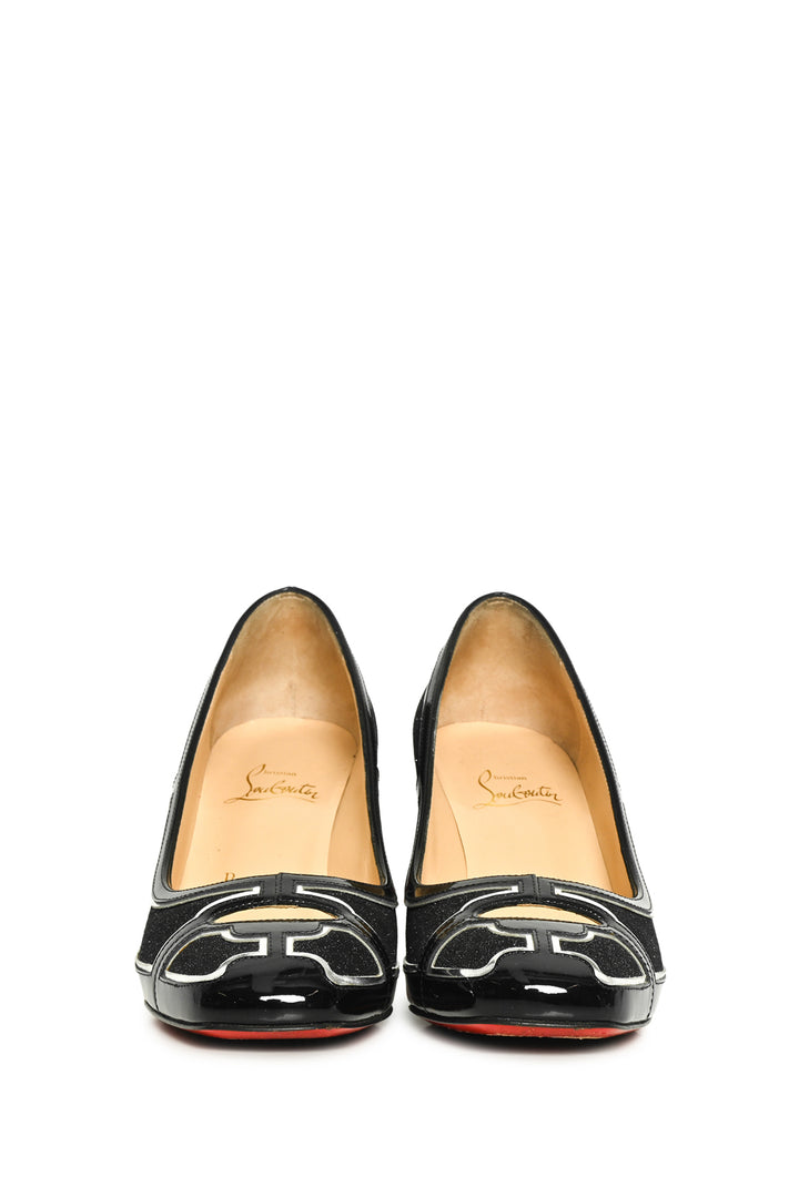 Christian Louboutin Size 35.5 Interior Design Glitter Pumps