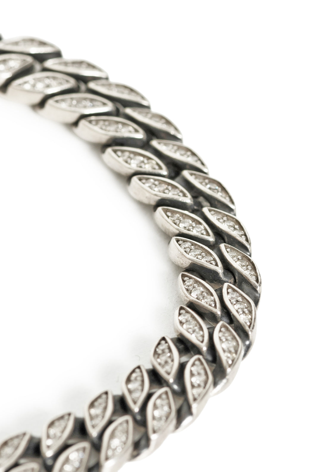 David Yurman Diamond Curb Chain Mens Bracelet