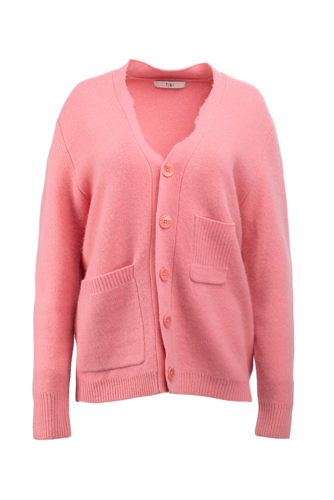 Tibi Size M Soft Lambswool Distressed Cardigan