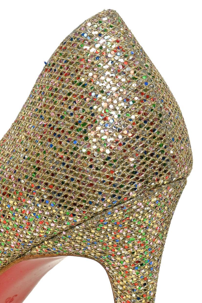 Christian Louboutin Size 36 Glitter York Pigalle Pumps