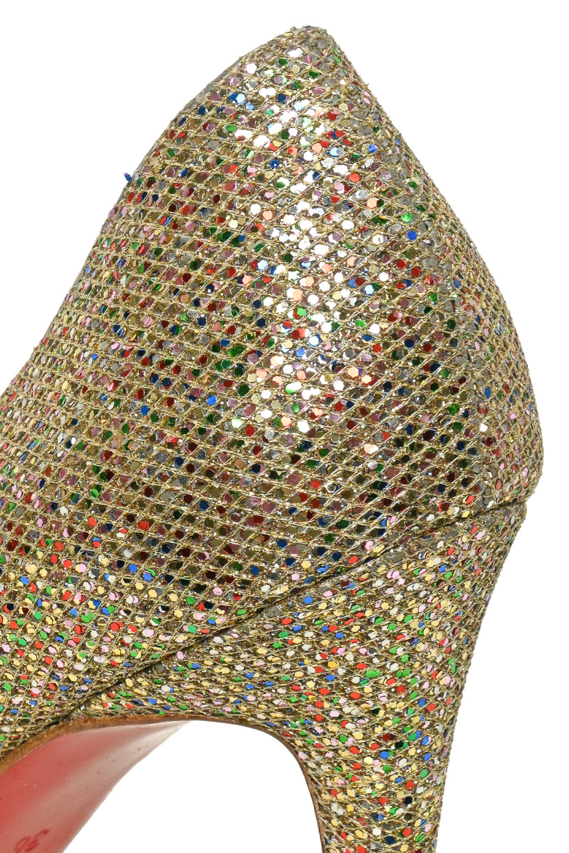 Christian Louboutin Size 36 Glitter York Pigalle Pumps