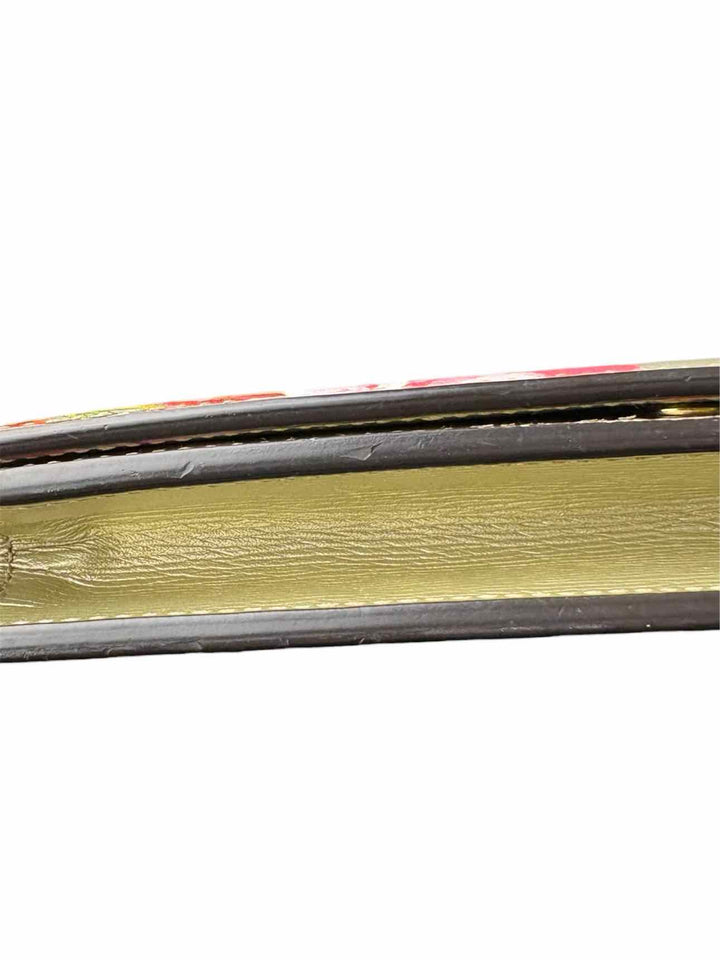 Gucci Gold Leather Blooms Wallet on Chain Purse