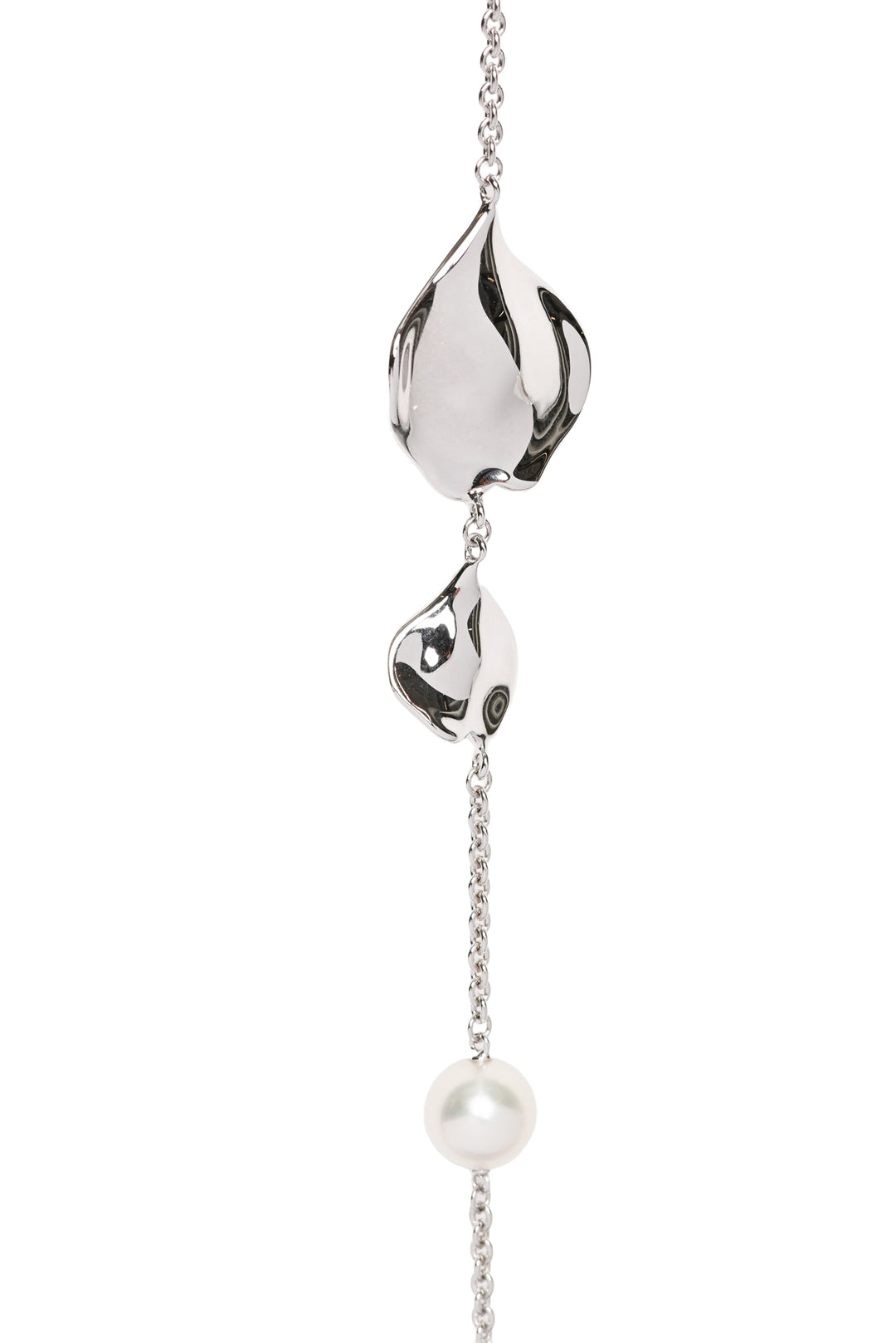 Mikimoto Pearl Leaf Long Necklace