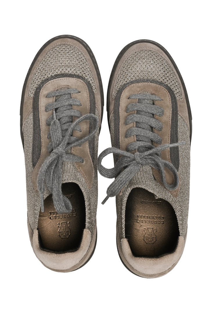 Brunello Cucinelli Size 41 Monili Glitter Sneaker