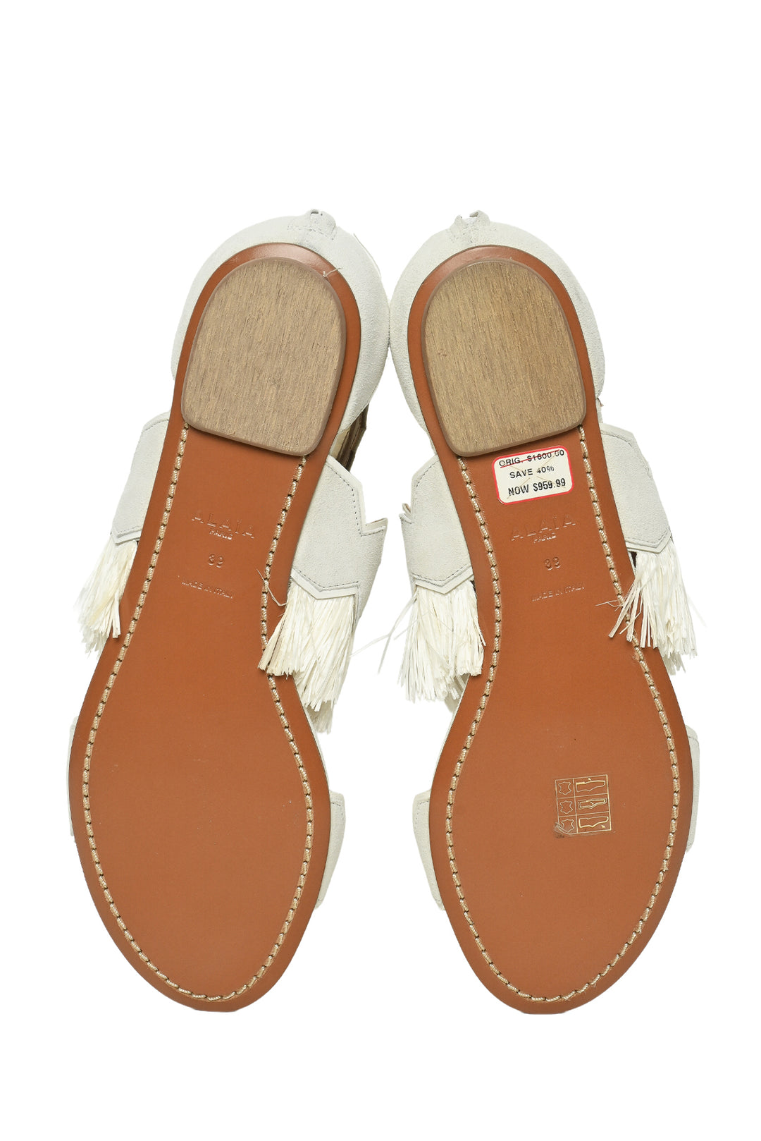 Alaia Size 39 Fringe Gladiator Sandals