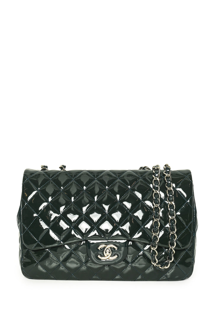 Chanel Jumbo Patent Single Flap Classic Shoulder Bag