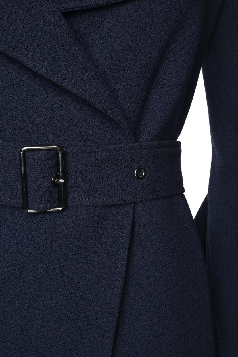 Roland Mouret Size 2 Millington Wool Crepe Coat