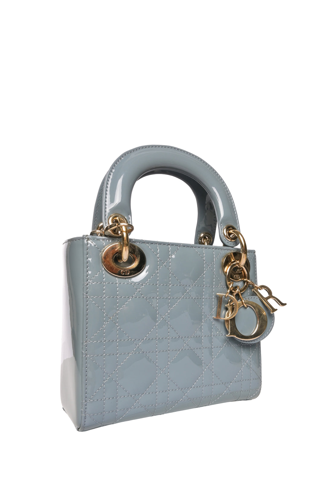 Dior 2022 Patent Cannage Mini Lady Dior Bag
