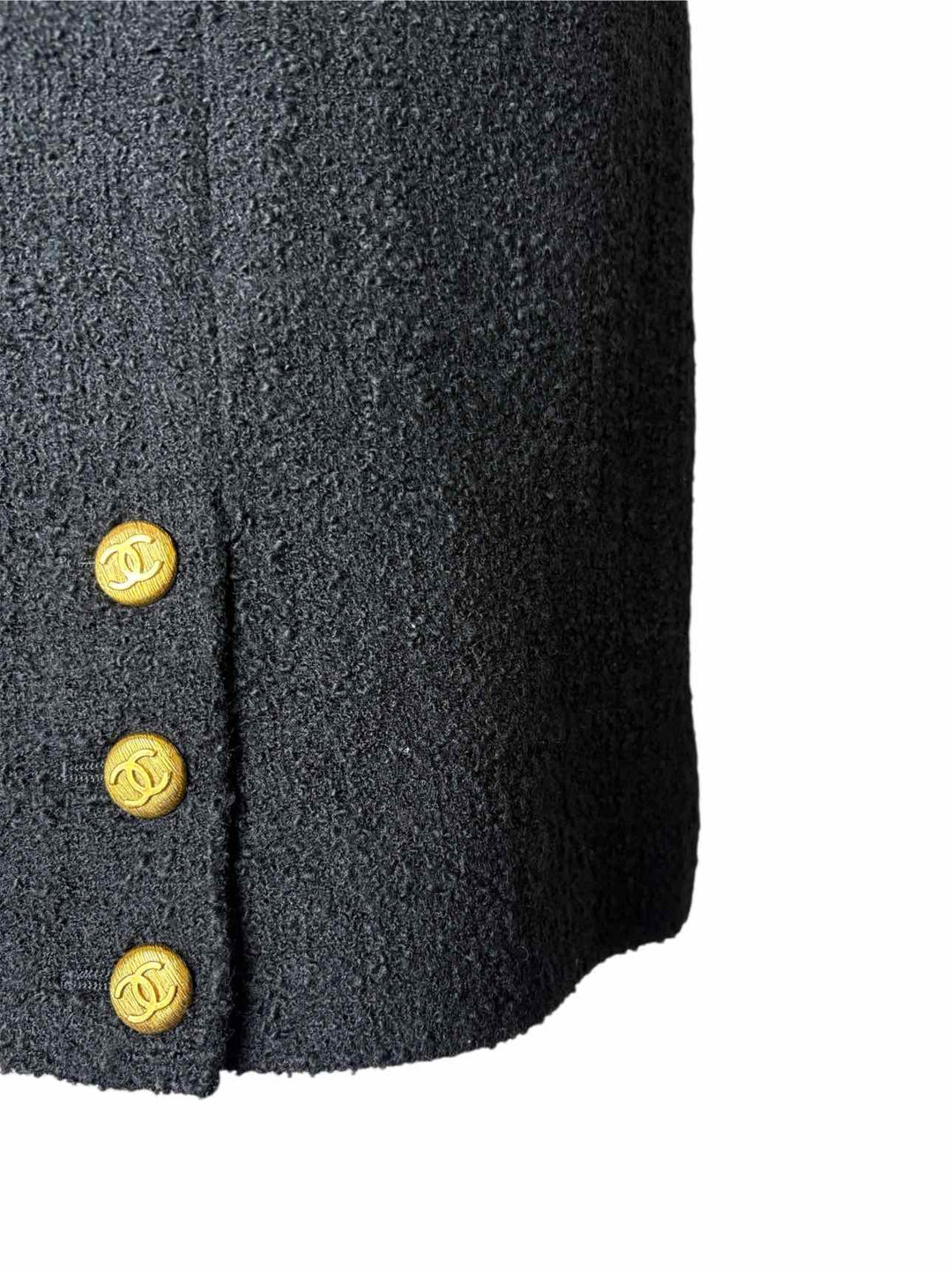 Chanel Size 42  Vintage Wool Tweed Skirt