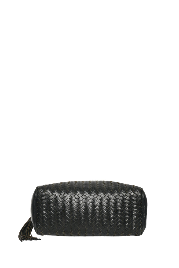 Fendi Vintage Woven Leather Mini Boston Bag