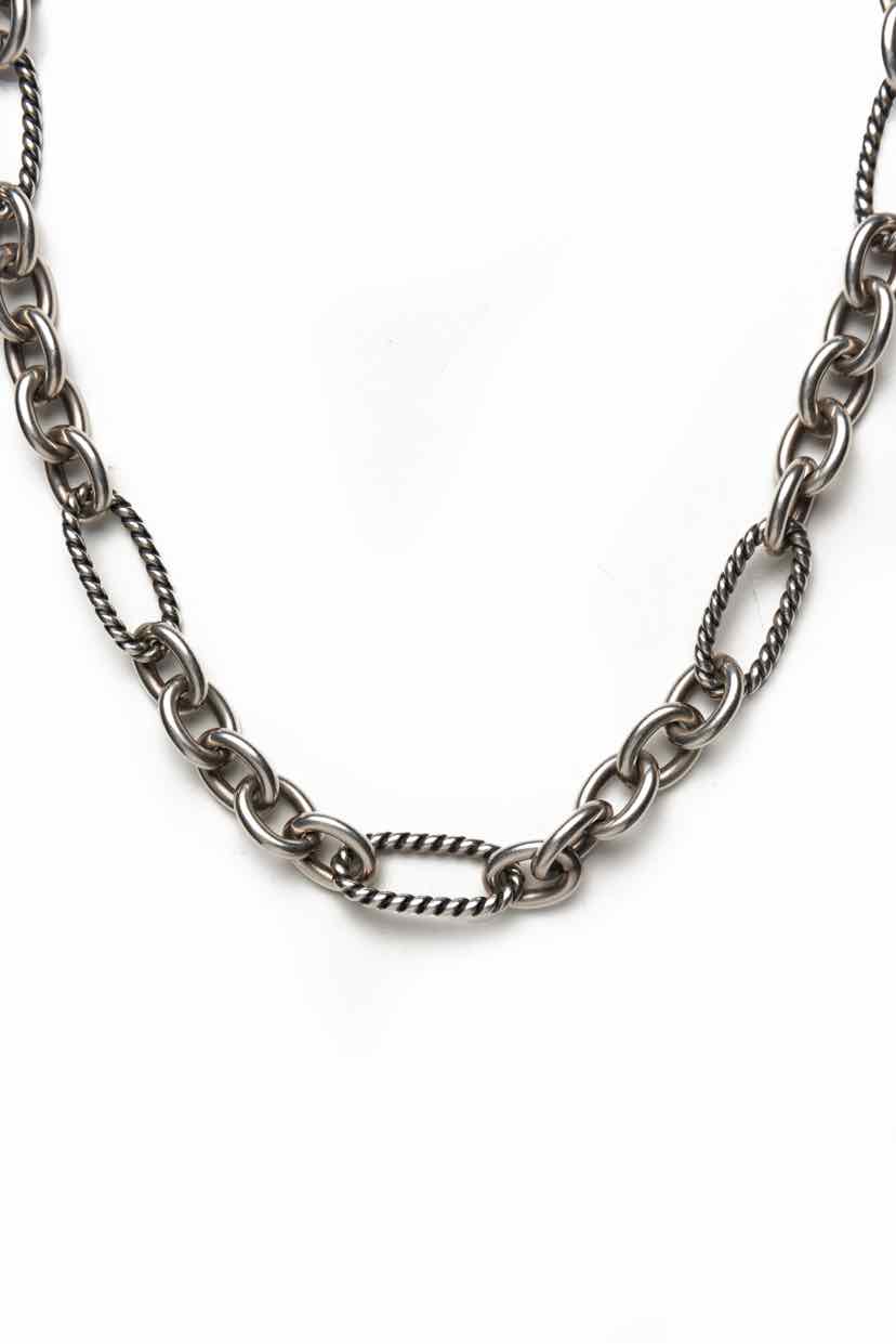 David Yurman Sterling Silver Figaro Chain Necklace