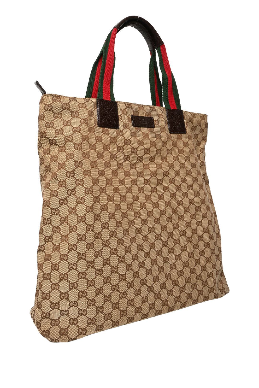 Gucci Vintage GG Monogram Large Web Handle Tote