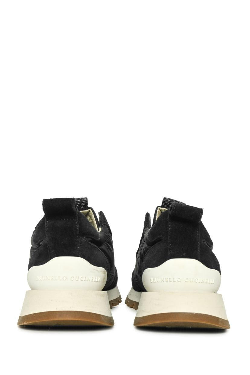 Brunello Cucinelli Size 37 Suede & Technical Fabric Slip On Sneaker