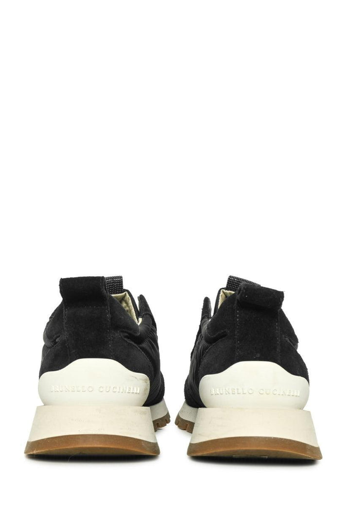 Brunello Cucinelli Size 37 Suede & Technical Fabric Slip On Sneaker