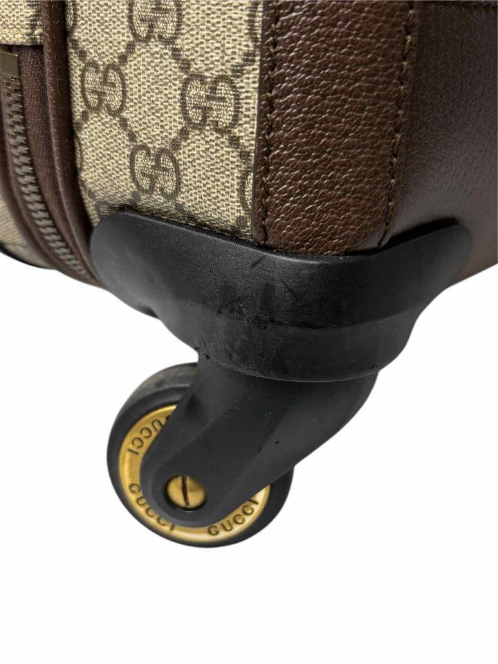 Gucci GG Supreme Web Carry On Rolling Travel Bag Luggage