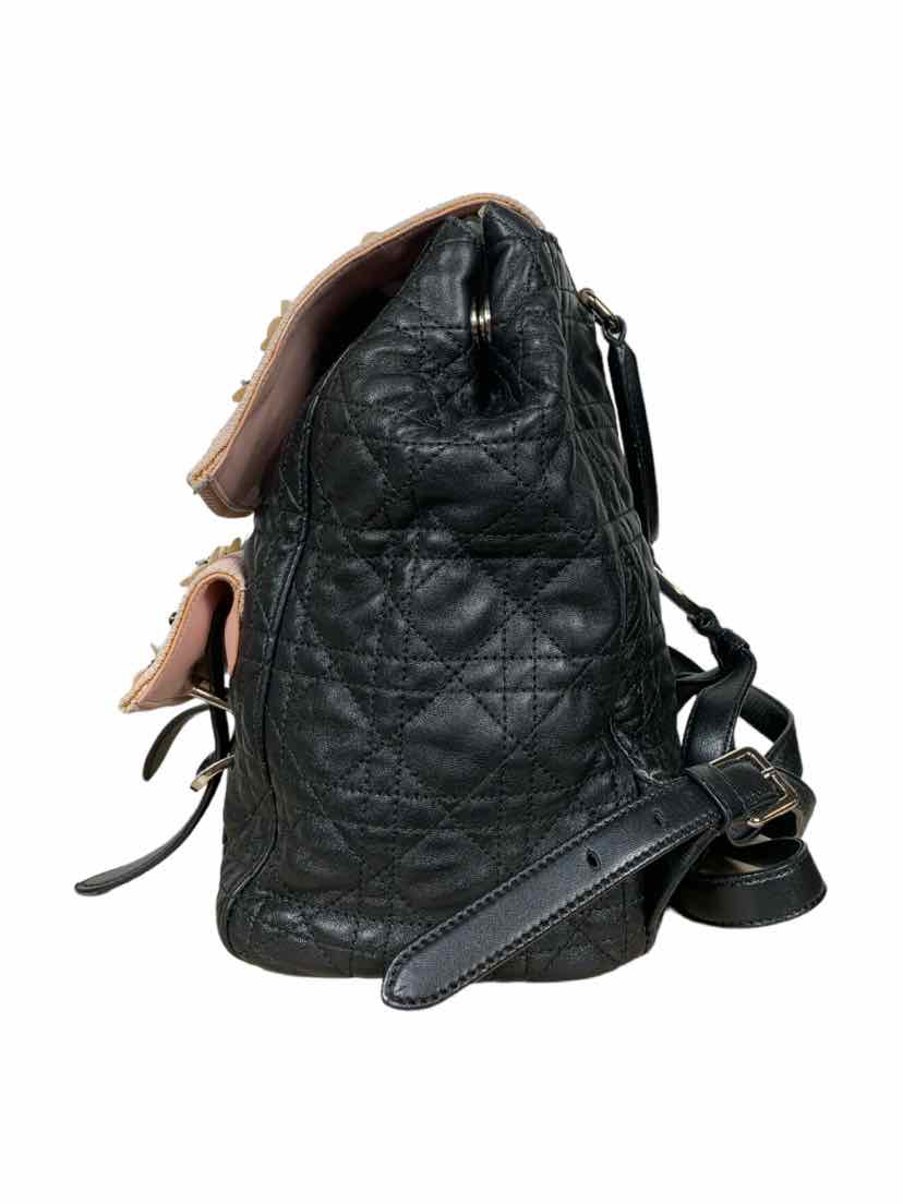 Christian Dior Lambskin Mesh Cannage Embroidered Stardust Backpack