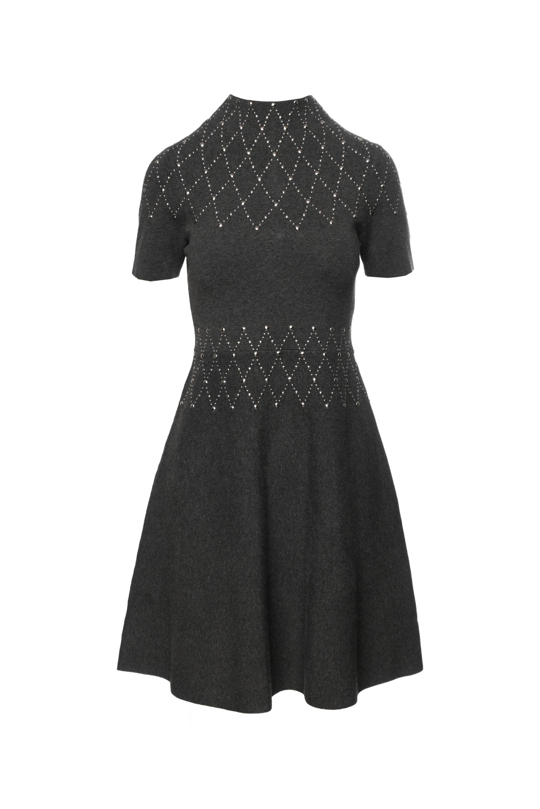 Sandro Size 40 Wool Studded Dress