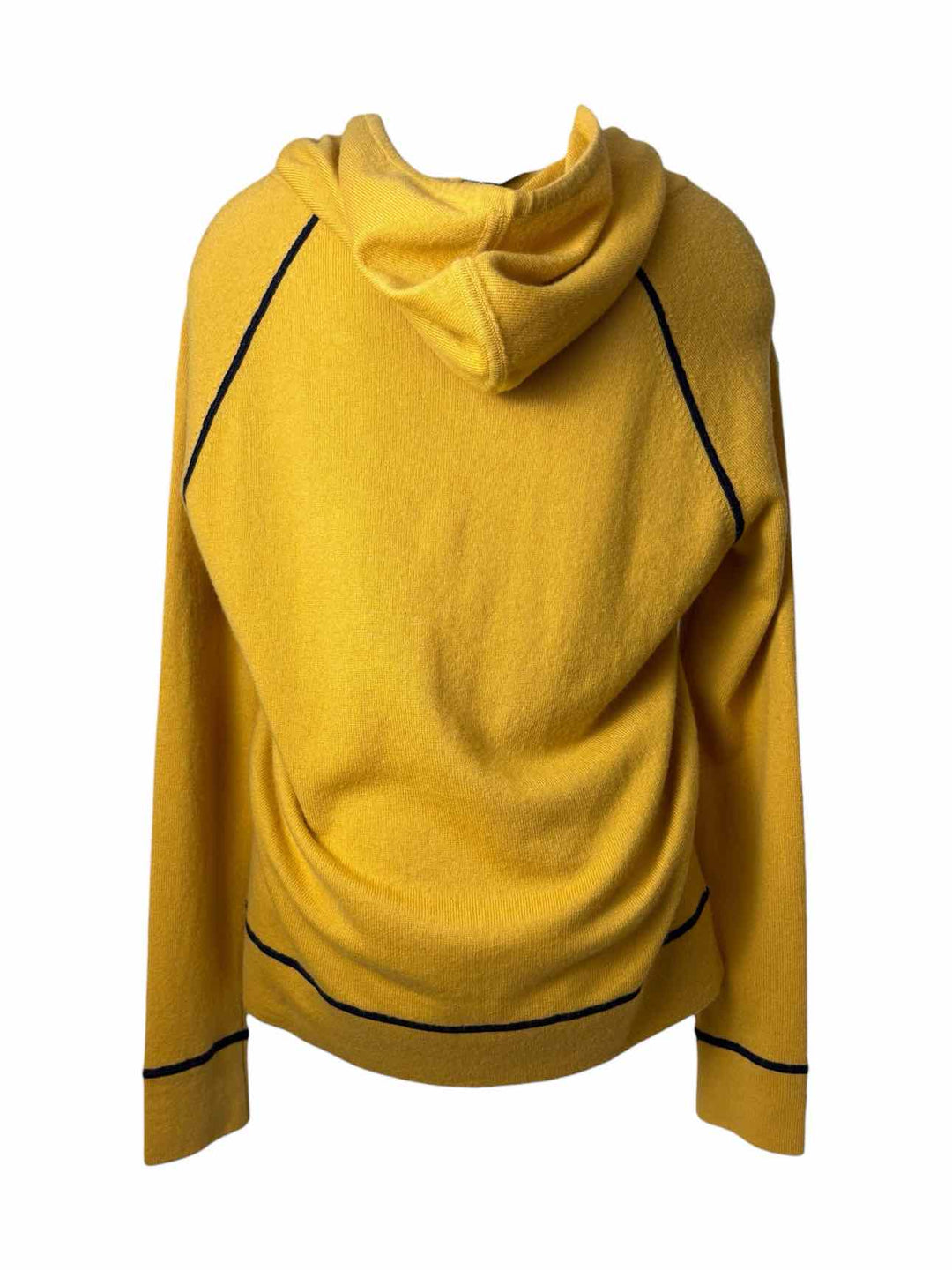 Black Goat Wool Blend Zip Hooded Size XL Cardigan