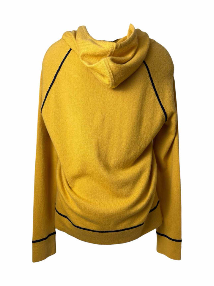 Black Goat Wool Blend Zip Hooded Size XL Cardigan