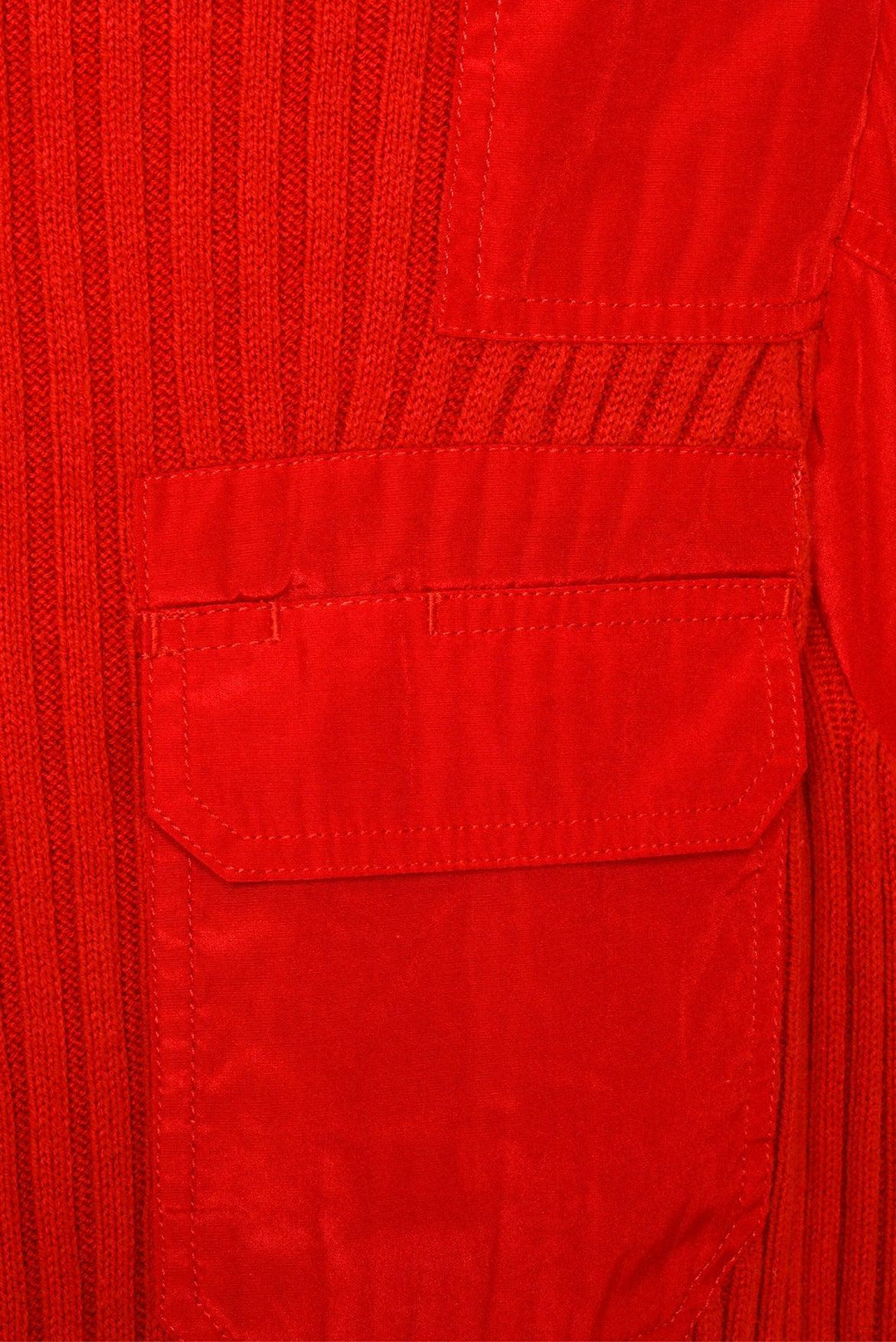 Sacai Size 2 Cotton Blend Ribbed Knit Mini Tunic Dress