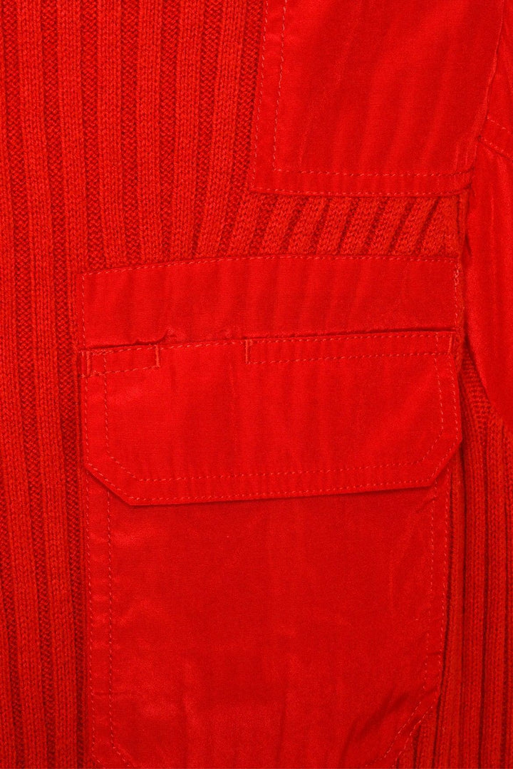 Sacai Size 2 Cotton Blend Ribbed Knit Mini Tunic Dress