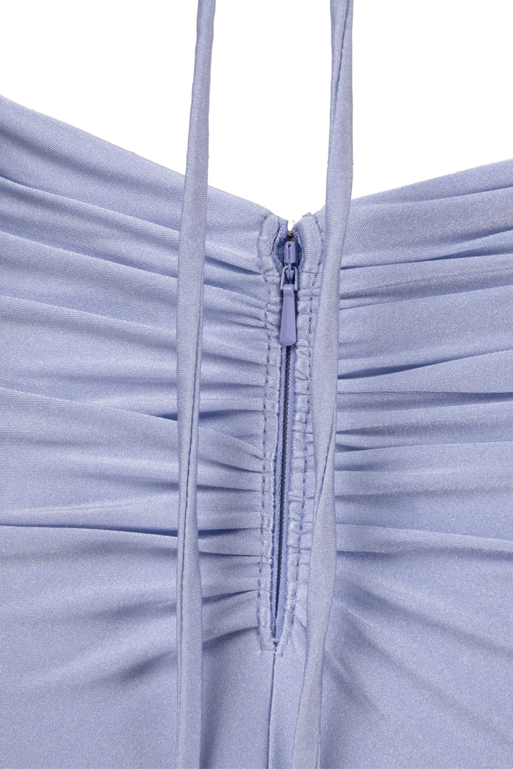 La Femme Size 0 Long Tie Up Back Dress