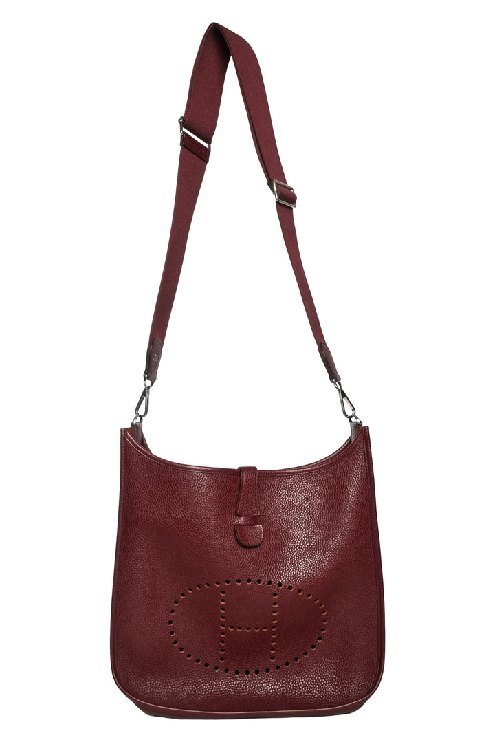 Hermes 2017 Clemence Leather Evelyne GM Crossbody