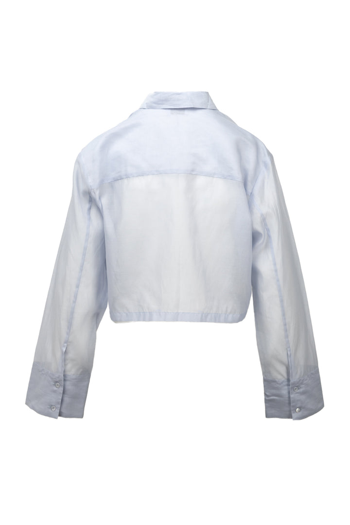 Peserico Size 42 Sheer Blouse