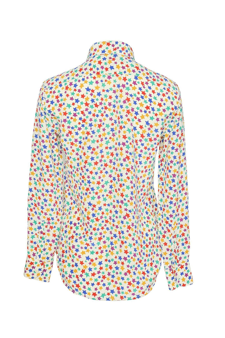 Saint Laurent Size 36 2015 Multi-colour Star Silk Blouse