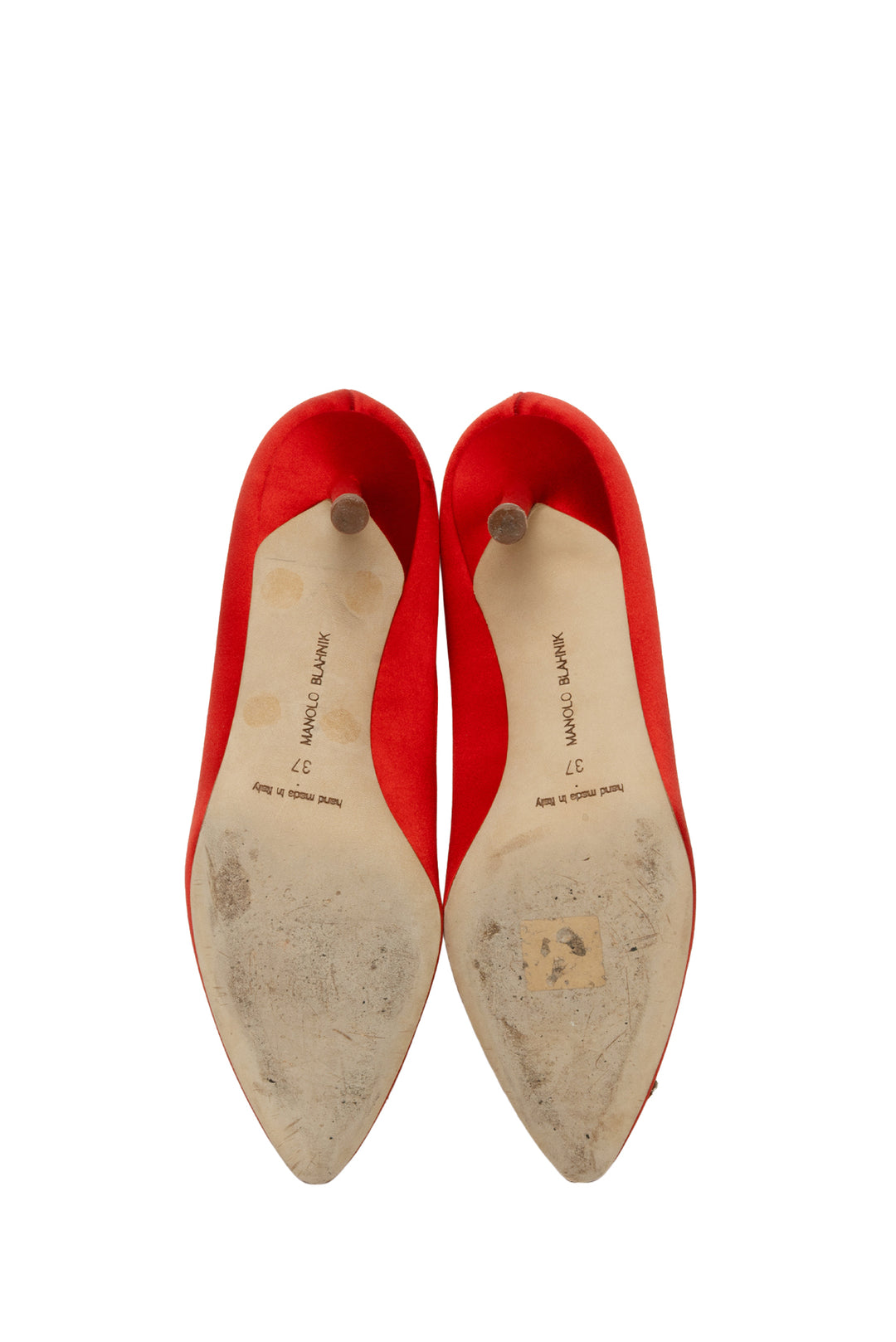 Manolo Blahnik Size 37 Hangisi 70 Crystal Embellished Satin Pumps