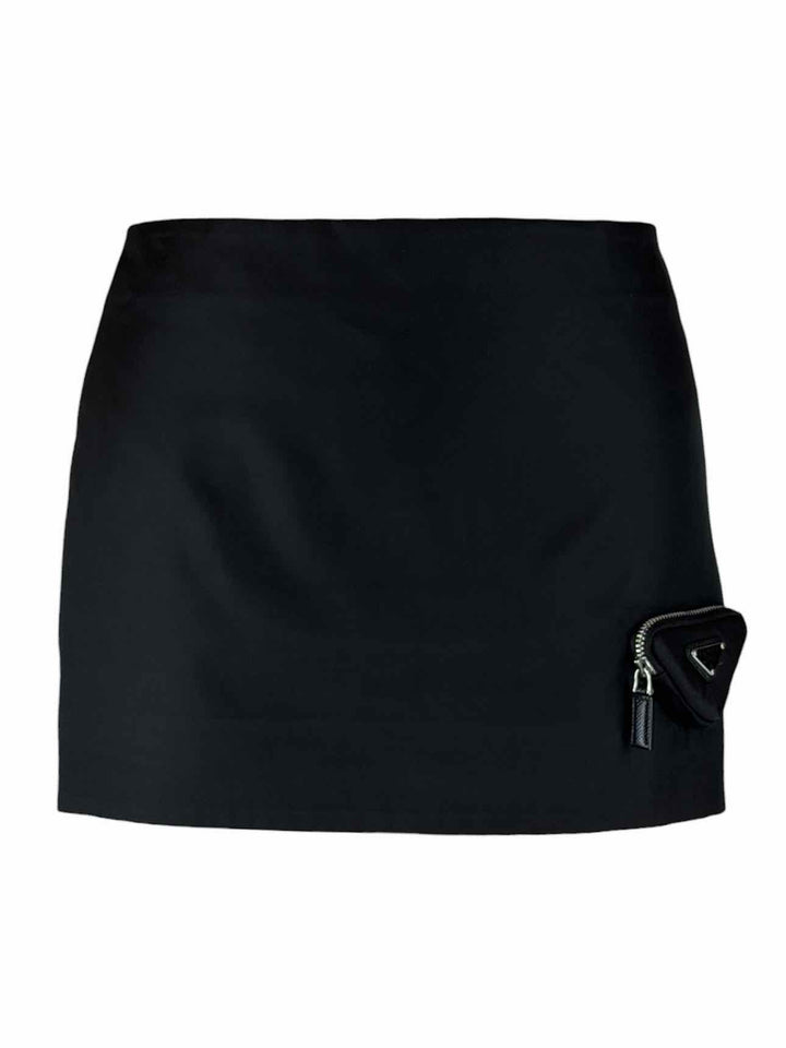 Prada Size 36 2023 Zipped-Pouch Re-Nylon Mini Skirt