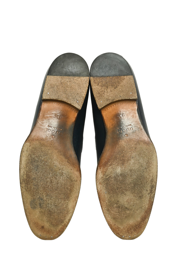 Mens Shoe Size 9.5 Gucci Men's Two-Tone Interlocking G Leather Loafers