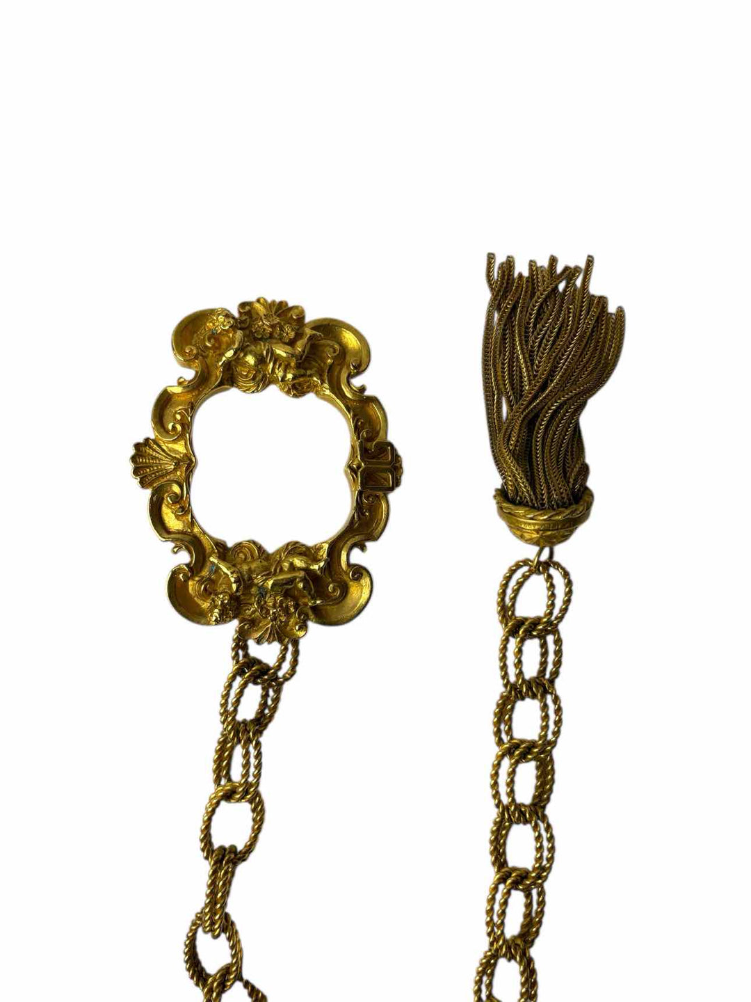 Dolce & Gabbana Size OS Frame Buckle Chain Waist Belt