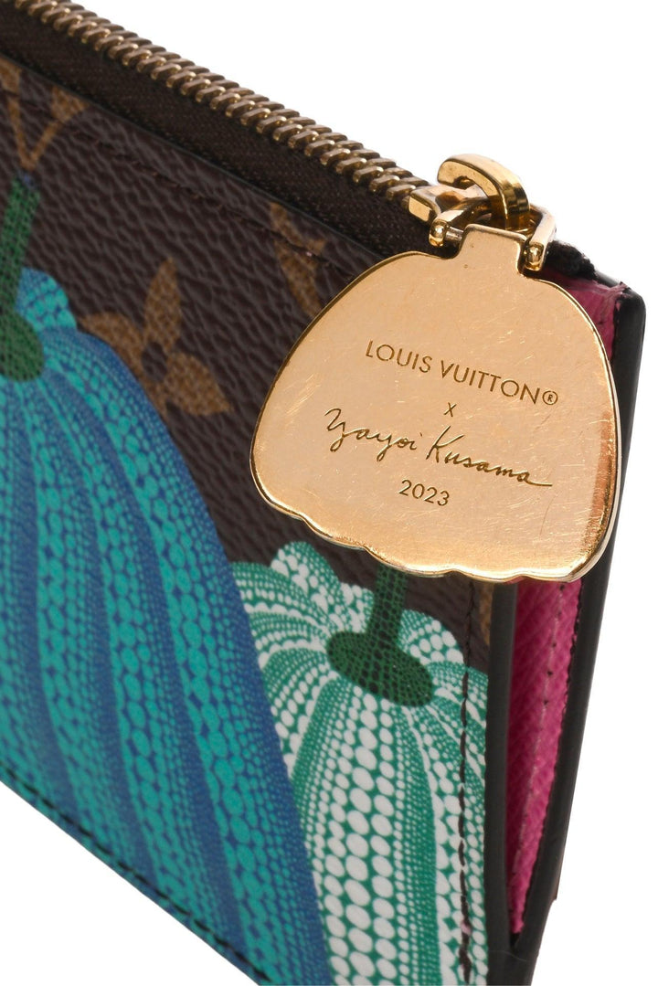 Louis Vuitton x YK Monogram Kusama Pumpkin Zipped Romy Card Holder