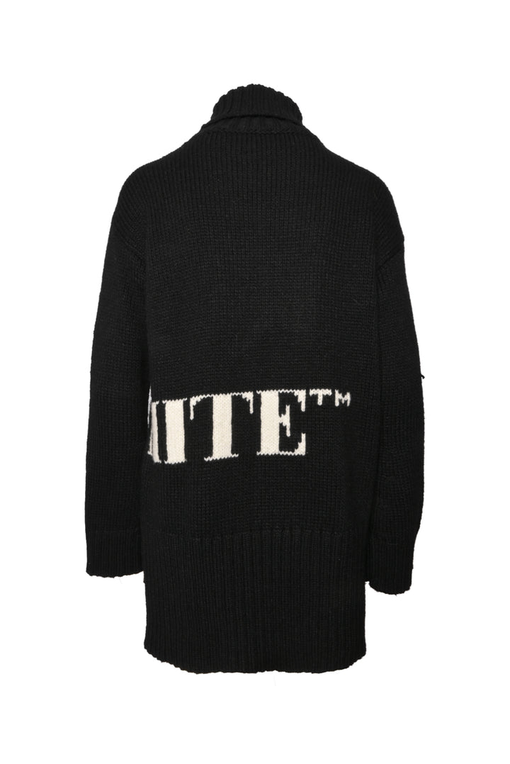Off White Size 38 Logo Turtleneck Sweater