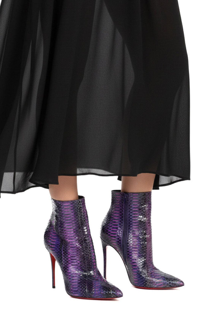 Christian Louboutin Size 38.5 So Kate Watersnake Ankle Boots