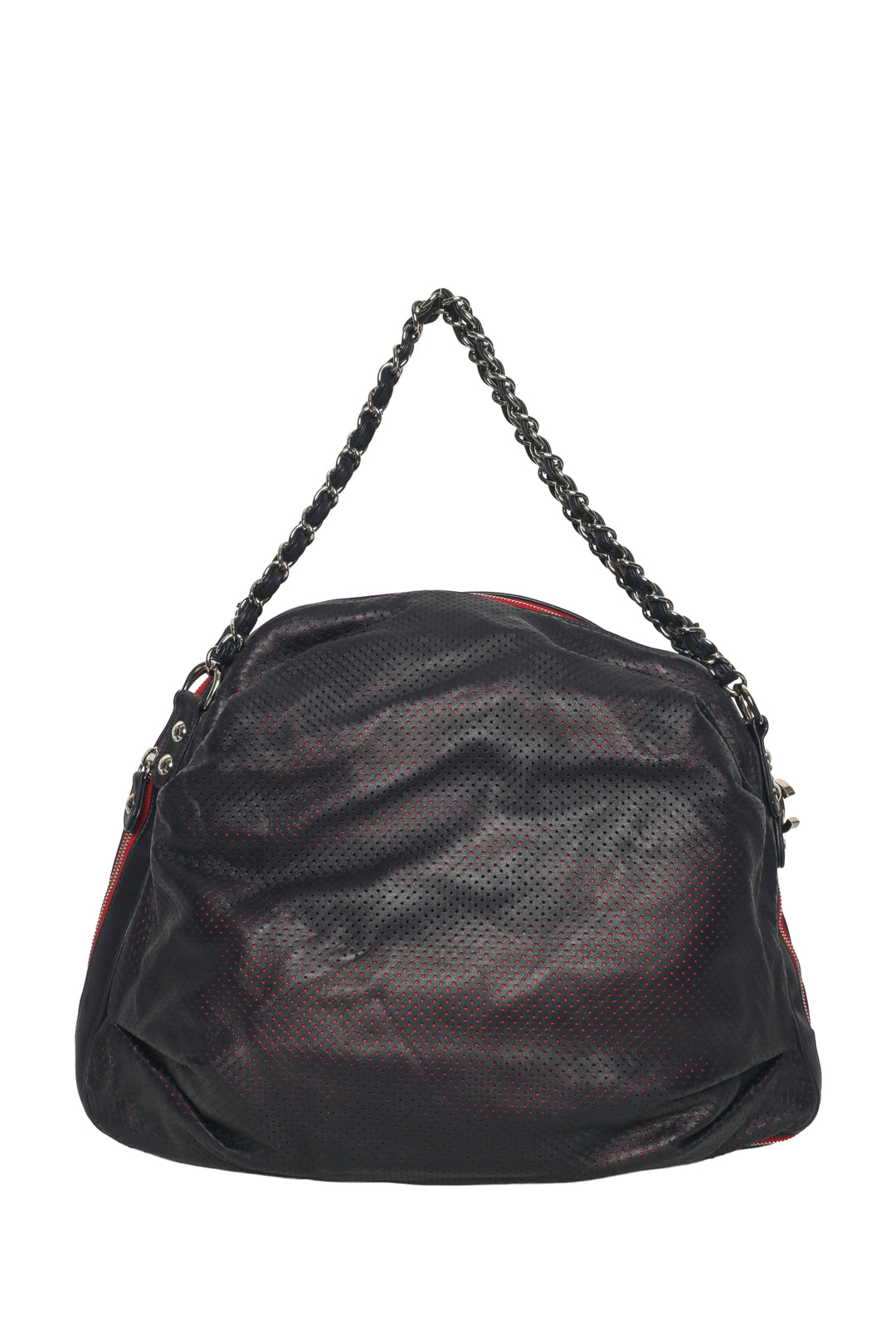 Chanel 2008-2009 Perforated Baseball Spirit Ligne Shoulder Bag