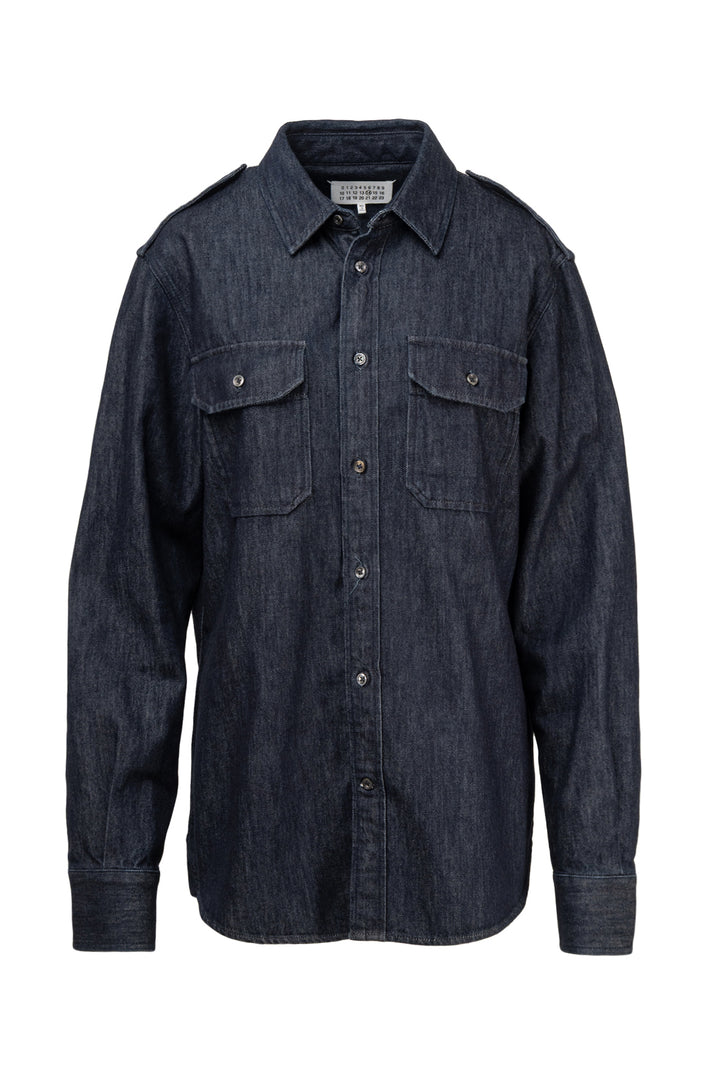 Maison Margiela Size 40 Men's Denim Shirt Long Sleeve