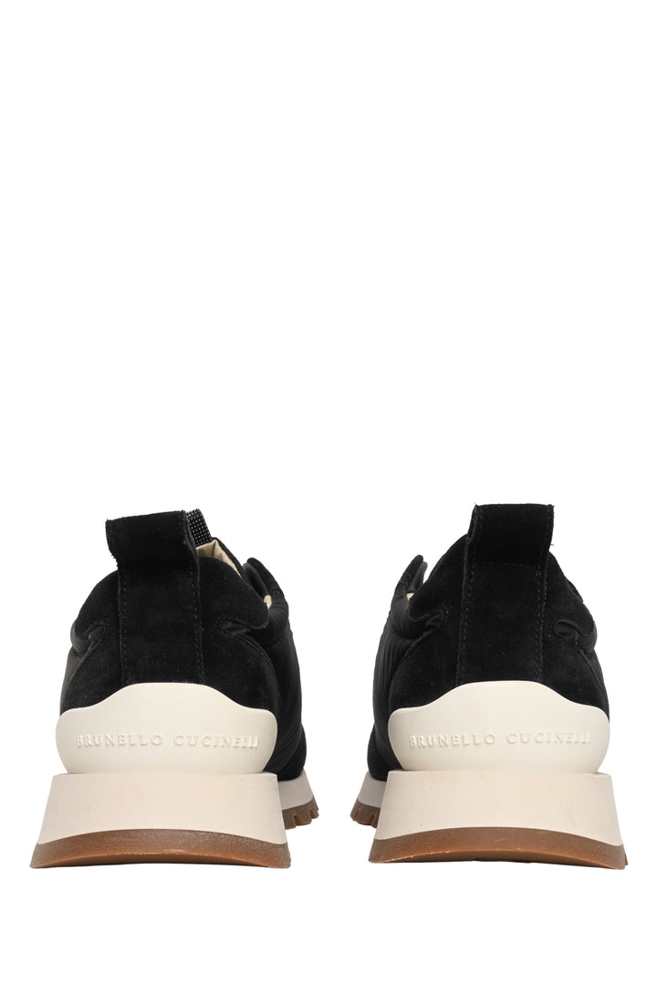Brunello Cucinelli Size 39 Nylon & Suede Slip On Sneaker