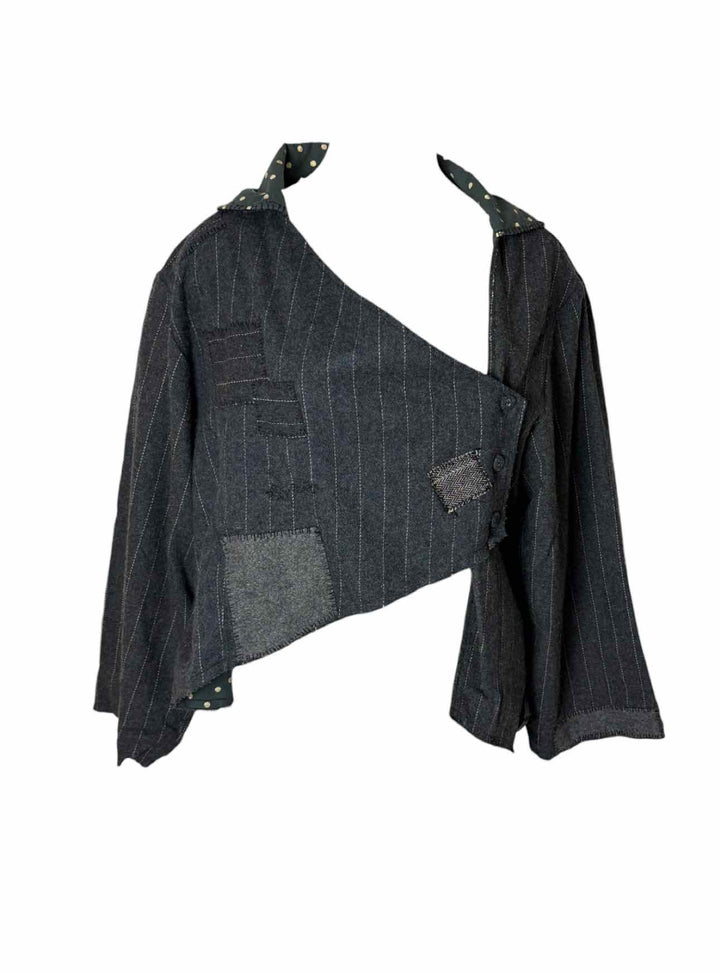 Magnolia Pearl Size OS Wool Patchwork Tuxedo Jacket