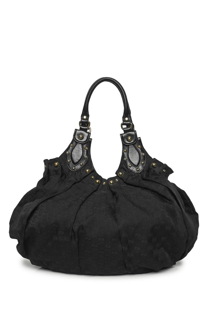 Gucci Studded GG Canvas Pelham Large Hobo