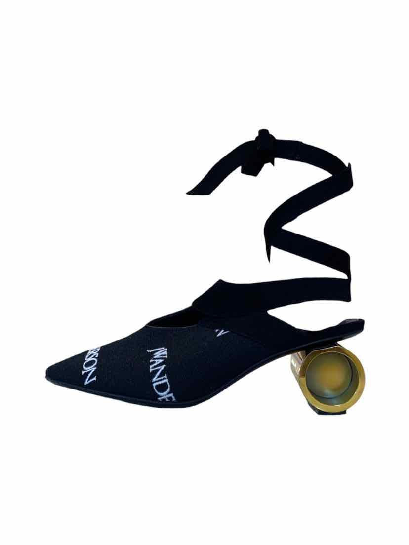 JW Anderson Size 37 Lace Up Logomania Mules