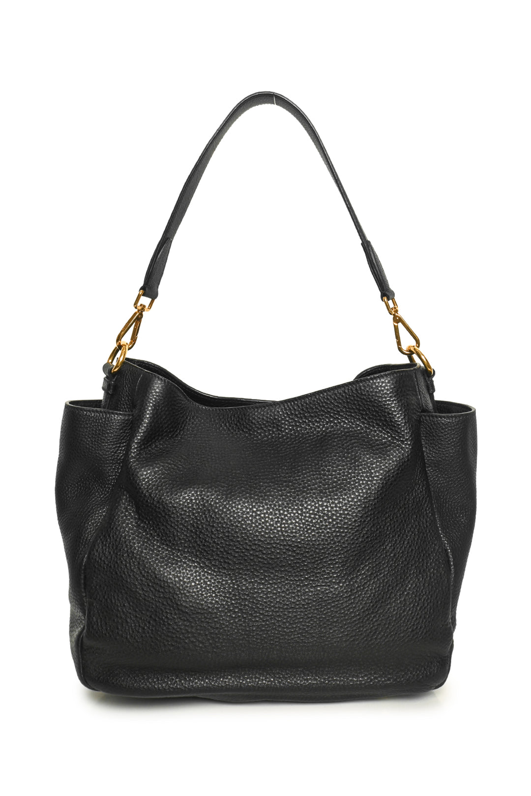 Prada Vitello Daino Leather Side Pocket Hobo