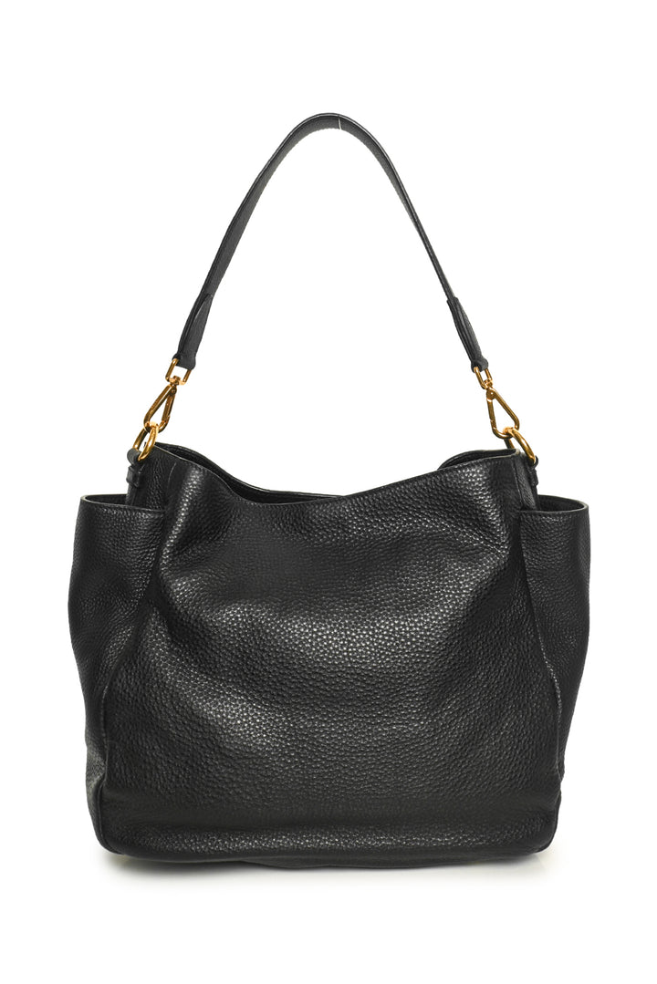Prada Vitello Daino Leather Side Pocket Hobo