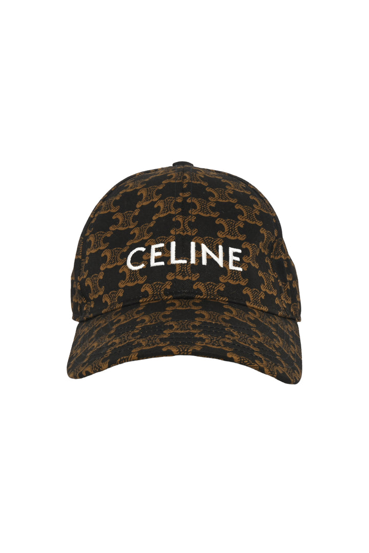 Celine Size S Triomphe Monogram Baseball Hat