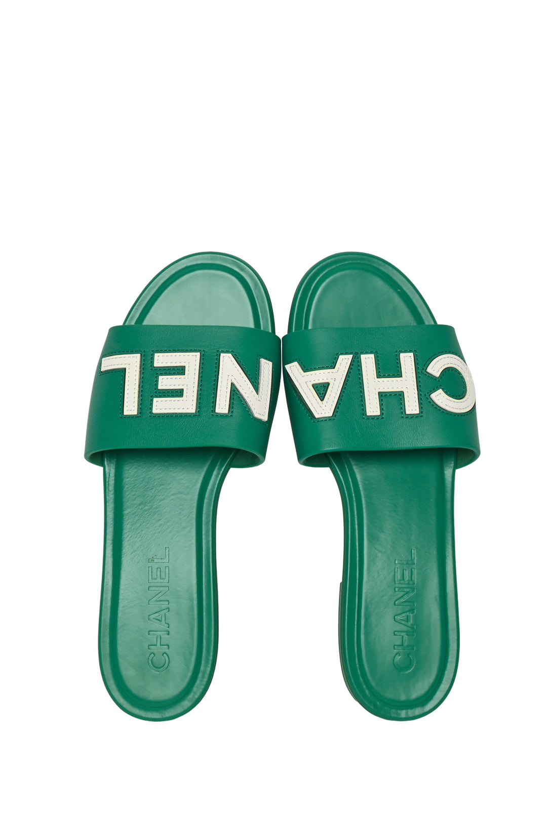 Chanel Size 38.5 2023 Logo Slip On sandal