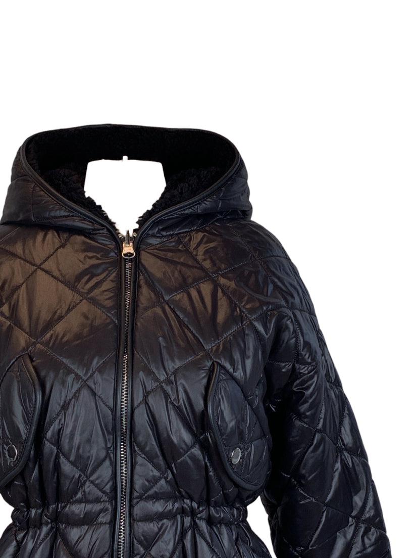 maje Size 0 Quilted and Fuzzy Reversible Jacket