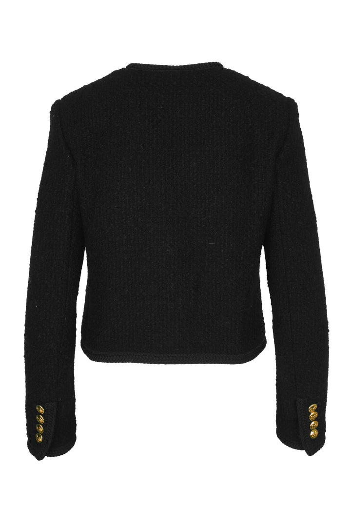 Celine Size 34 Boucle Tweed Chasseur Jacket